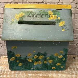 Hand-Painted Floral Letter Box